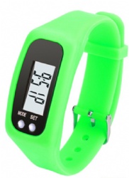 Silicone Pedometer Bracelet Watch