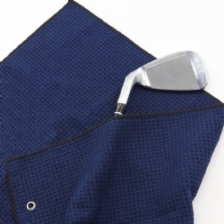 Full Color 400GMS Microfiber Golf Towel w/ Carabiner