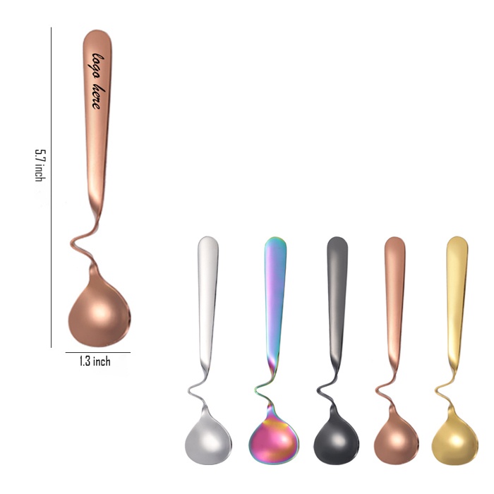 Stainless Steel Curved Hanging Cup Spoon