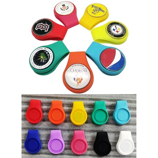 Silicone Magnetic Golf Hat Clip with Ball Marker