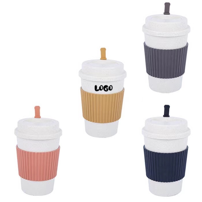Natural Wheat Straw Insulated Coffee Cup