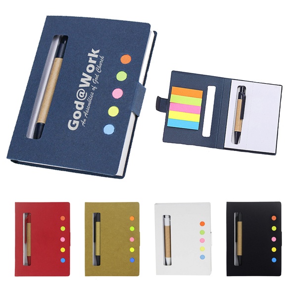 Mini Notepad with Stickers and Pen