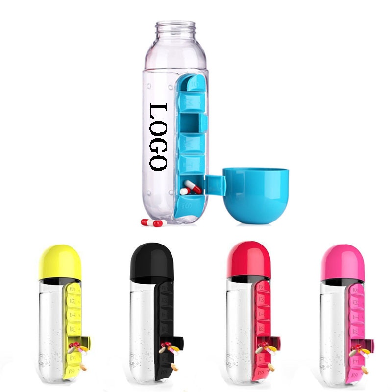 Sports Bottle with Pill Box