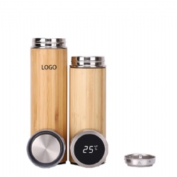 Stainless Steel Insulated Bamboo Water Bottle