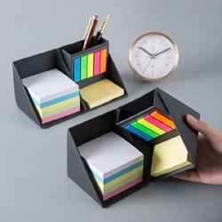 Sticky Notes Cube Box With Pen Holder
