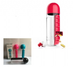 Water Bottle With Daily Pill Box